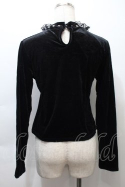 画像2: Jamie エーエヌケー / スタッズベロアトップス  黒 S-25-10-21-013-LO-TO-HR-ZS