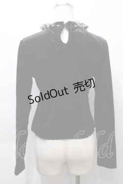 画像2: Jamie エーエヌケー / スタッズベロアトップス  黒 S-25-10-21-013-LO-TO-HR-ZS