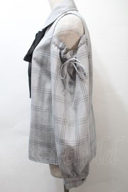 画像3: MA*RS / 肩あきチェックブラウス  グレーｘ黒 S-25-10-21-014-EL-BL-AS-ZS