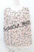 Franche Lippee / 総柄カットソー  黒 S-25-10-21-002-LO-TO-AS-ZS