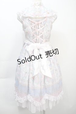 画像2: BABY,THE STARS SHINE BRIGHT / SA・KU・RA色のTea Time柄Orientalカラーワンピース  サックス S-25-10-21-023-BA-OP-AS-ZS