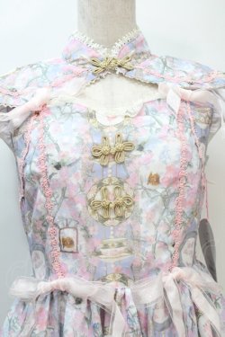 画像3: BABY,THE STARS SHINE BRIGHT / SA・KU・RA色のTea Time柄Orientalカラーワンピース  サックス S-25-10-21-023-BA-OP-AS-ZS