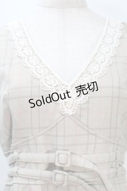 画像3: axes femme POETIQUE / Vネックレトロワンピ  ベージュ S-25-10-21-025-AX-OP-HR-ZS