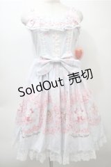 BABY,THE STARS SHINE BRIGHT / SA KU RAくみゃちゃん柄ジャンパースカートI  サックス S-25-10-23-1034-BA-OP-AS-ZS