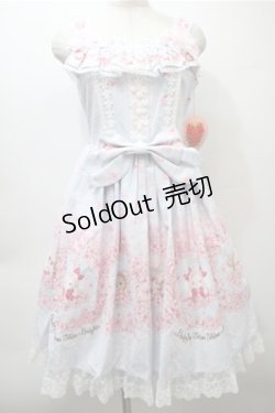 画像1: BABY,THE STARS SHINE BRIGHT / SA KU RAくみゃちゃん柄ジャンパースカートI  サックス S-25-10-23-1034-BA-OP-AS-ZS