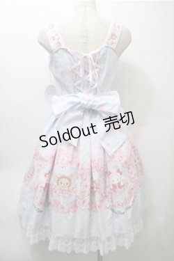 画像2: BABY,THE STARS SHINE BRIGHT / SA KU RAくみゃちゃん柄ジャンパースカートI  サックス S-25-10-23-1034-BA-OP-AS-ZS