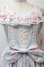 画像3: BABY,THE STARS SHINE BRIGHT / SA KU RAくみゃちゃん柄ジャンパースカートI  サックス S-25-10-23-1034-BA-OP-AS-ZS (3)