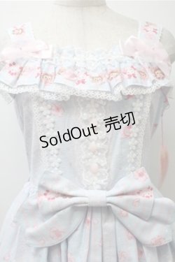 画像3: BABY,THE STARS SHINE BRIGHT / SA KU RAくみゃちゃん柄ジャンパースカートI  サックス S-25-10-23-1034-BA-OP-AS-ZS