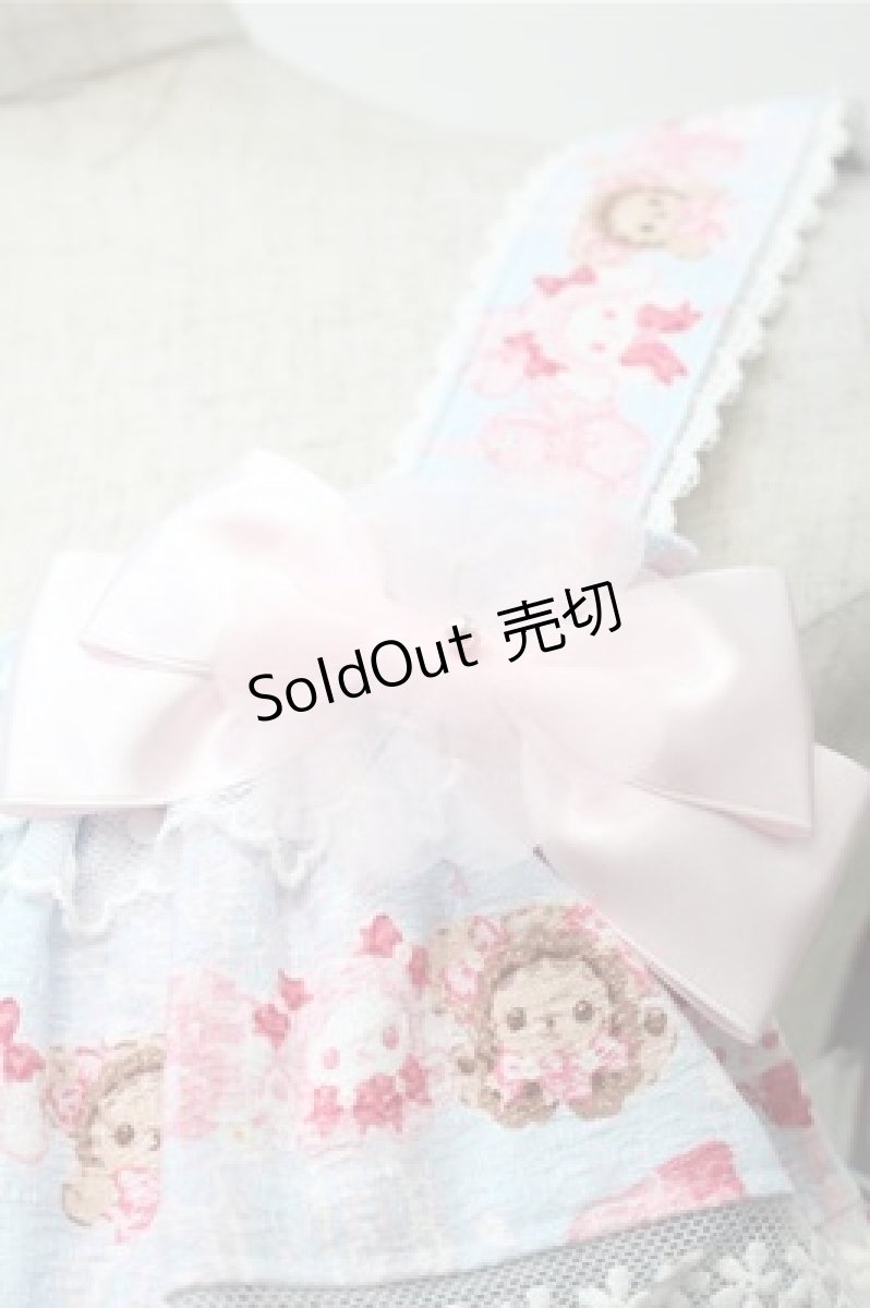 画像4: BABY,THE STARS SHINE BRIGHT / SA KU RAくみゃちゃん柄ジャンパースカートI  サックス S-25-10-23-1034-BA-OP-AS-ZS (4)