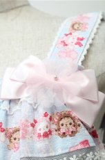 画像4: BABY,THE STARS SHINE BRIGHT / SA KU RAくみゃちゃん柄ジャンパースカートI  サックス S-25-10-23-1034-BA-OP-AS-ZS (4)