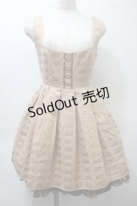 Angelic Pretty / Royal Chocolateラウンドジャンパースカート  ベージュ S-25-10-23-1036-AP-OP-AS-ZS