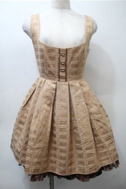 画像1: Angelic Pretty / Royal Chocolateラウンドジャンパースカート  ベージュ S-25-10-23-1036-AP-OP-AS-ZS