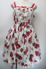 Angelic Pretty / Royal Crown Berryジャンパースカート  白ｘ赤 S-25-10-23-1016-AP-OP-HR-ZS