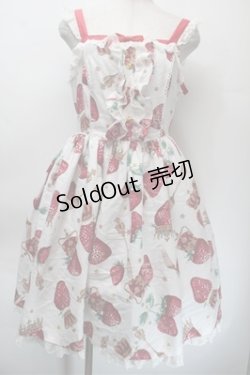 画像1: Angelic Pretty / Royal Crown Berryジャンパースカート  白ｘ赤 S-25-10-23-1016-AP-OP-HR-ZS