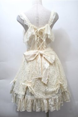 画像2: BABY,THE STARS SHINE BRIGHT / 眠れる森の美女ジャンパースカート  アイボリー S-25-10-23-1019-BA-OP-HR-ZS