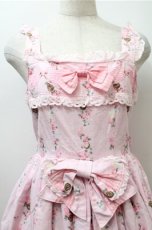 画像3: BABY,THE STARS SHINE BRIGHT / なかよしくみゃちゃんはちみつ大好き柄ジュディジャンパースカート  ピンク S-25-10-23-1021-BA-OP-AS-ZS (3)