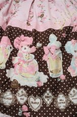 画像4: BABY,THE STARS SHINE BRIGHT / なかよしくみゃちゃんはちみつ大好き柄ジュディジャンパースカート  ピンク S-25-10-23-1021-BA-OP-AS-ZS (4)