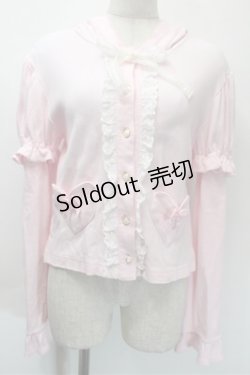 画像1: BABY,THE STARS SHINE BRIGHT / うさみみポケットカーディガン  ピンク S-25-10-23-1004-BA-TO-HR-ZS