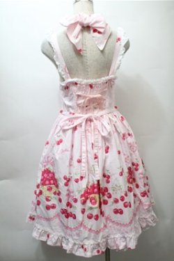 画像2: BABY,THE STARS SHINE BRIGHT / Cherry Cherry Fallin'Cherry RIBBONETTA ジャンパースカート  ピンク S-25-10-23-1025-BA-OP-AS-ZS