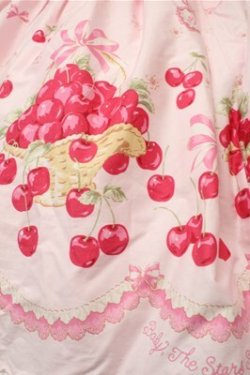 画像4: BABY,THE STARS SHINE BRIGHT / Cherry Cherry Fallin'Cherry RIBBONETTA ジャンパースカート  ピンク S-25-10-23-1025-BA-OP-AS-ZS