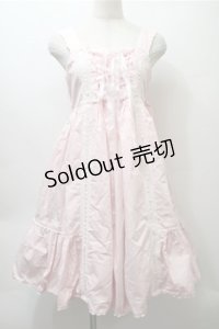 metamorphose / ハイウエストバッスルジャンパースカート  ピンク S-25-10-23-1026-ME-OP-AS-ZS