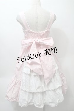 画像2: metamorphose / ハイウエストバッスルジャンパースカート  ピンク S-25-10-23-1026-ME-OP-AS-ZS