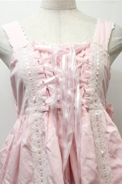 画像3: metamorphose / ハイウエストバッスルジャンパースカート  ピンク S-25-10-23-1026-ME-OP-AS-ZS