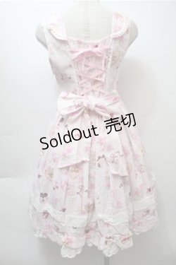 画像2: BABY,THE STARS SHINE BRIGHT / ハートマーブルチョコレートとシュガーコーテッドクッキースカラップジャンパースカート  ピンク S-25-10-23-1028-BA-OP-AS-ZS