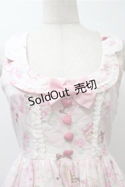 画像3: BABY,THE STARS SHINE BRIGHT / ハートマーブルチョコレートとシュガーコーテッドクッキースカラップジャンパースカート  ピンク S-25-10-23-1028-BA-OP-AS-ZS
