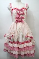 BABY,THE STARS SHINE BRIGHT / MY ANNIVERSARY/くまちゃんジャンパースカート  ピンク S-25-10-23-1029-BA-OP-AS-ZS