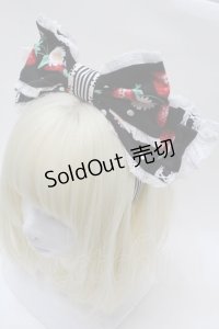Angelic Pretty / 摘みたていちごカチューシャ  黒 S-25-10-23-015-AP-AC-HR-ZS