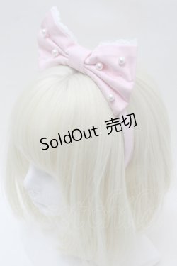 画像1: Angelic Pretty / パールリボンカチューシャ  ピンク S-25-10-23-019-AP-OP-AS-ZS