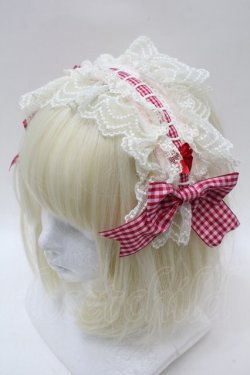 画像1: BABY,THE STARS SHINE BRIGHT / MY ANNIVERSARYくまちゃんヘッドドレスカチューシャ  エンジｘオフ S-25-10-23-021-BA-AC-HR-ZS