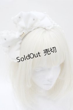 画像1: Angelic Pretty / ロゴリボンチャームカチューシャ  アイボリー S-25-10-23-024-AP-AC-HR-ZS