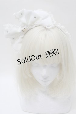 画像2: Angelic Pretty / ロゴリボンチャームカチューシャ  アイボリー S-25-10-23-024-AP-AC-HR-ZS