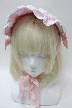 画像2: BABY,THE STARS SHINE BRIGHT / ハーフボンネット風スピンドールヘッドドレス  ピンク S-25-10-23-031-BA-AC-AS-ZS