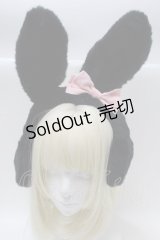 BABY,THE STARS SHINE BRIGHT / うさみみイヤーマフ  黒 S-25-10-23-033-BA-AC-HR-ZS