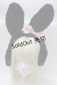 BABY,THE STARS SHINE BRIGHT / うさみみイヤーマフ  黒 S-25-10-23-033-BA-AC-HR-ZS