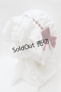 BABY,THE STARS SHINE BRIGHT / champetre fleurieマザーボンネット  白ｘ赤 S-25-10-23-036-BA-AC-AS-ZS