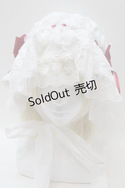 画像2: BABY,THE STARS SHINE BRIGHT / champetre fleurieマザーボンネット  白ｘ赤 S-25-10-23-036-BA-AC-AS-ZS