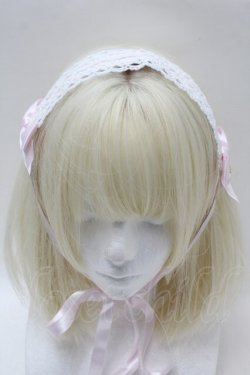 画像2: BABY,THE STARS SHINE BRIGHT / お花レースの小さなリボンヘッドドレス  ピンク S-25-10-23-037-BA-AC-AS-ZS