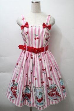 画像1: Angelic Pretty / Cherry Stampジャンパースカート  ピンク S-25-10-24-026-AP-OP-HR-ZT029