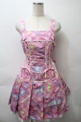 Angelic Pretty / Fancy Stationeryローウエストジャンパースカート  ピンク S-25-10-24-027-AP-OP-SZ-ZS