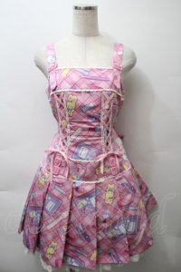 Angelic Pretty / Fancy Stationeryローウエストジャンパースカート  ピンク S-25-10-24-027-AP-OP-SZ-ZS