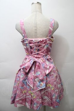 画像2: Angelic Pretty / Fancy Stationeryローウエストジャンパースカート  ピンク S-25-10-24-027-AP-OP-SZ-ZS