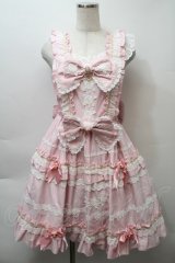 BABY,THE STARS SHINE BRIGHT / Rose Lace Rococoジャンパースカート  ピンク S-25-10-24-003-BA-OP-AS-ZS