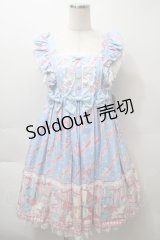 Angelic Pretty / MELODY TOYSハイウエストジャンパースカート  サックス S-25-10-24-030-AP-OP-AS-ZS