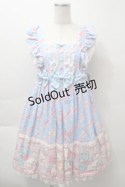 画像1: Angelic Pretty / MELODY TOYSハイウエストジャンパースカート  サックス S-25-10-24-030-AP-OP-AS-ZS