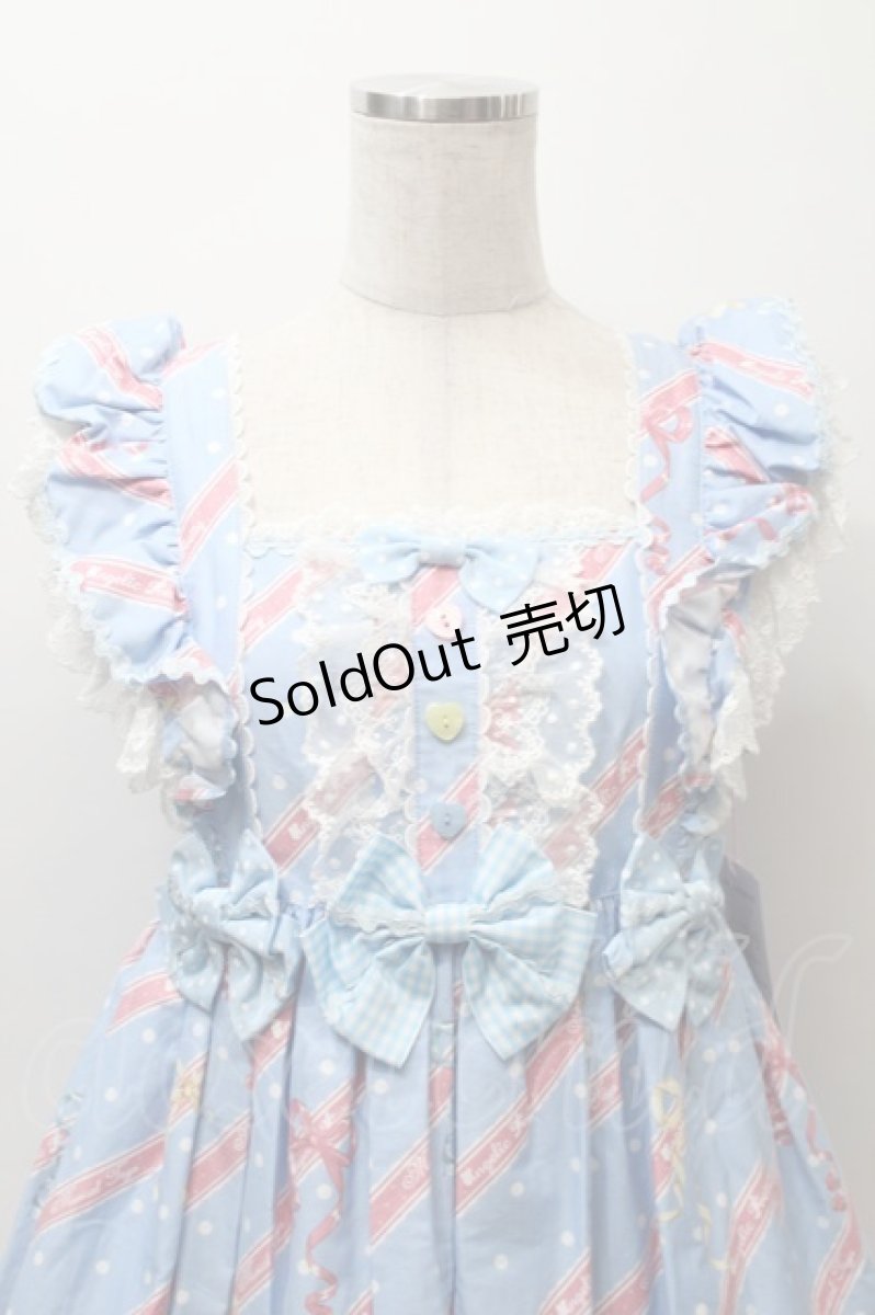 画像3: Angelic Pretty / MELODY TOYSハイウエストジャンパースカート  サックス S-25-10-24-030-AP-OP-AS-ZS (3)