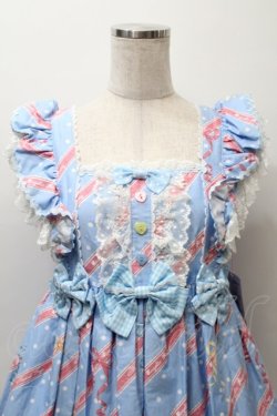 画像3: Angelic Pretty / MELODY TOYSハイウエストジャンパースカート  サックス S-25-10-24-030-AP-OP-AS-ZS